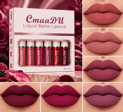 6-Piece Waterproof Matte Lipstick Set