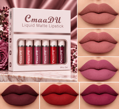 6-Piece Waterproof Matte Lipstick Set